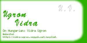 ugron vidra business card